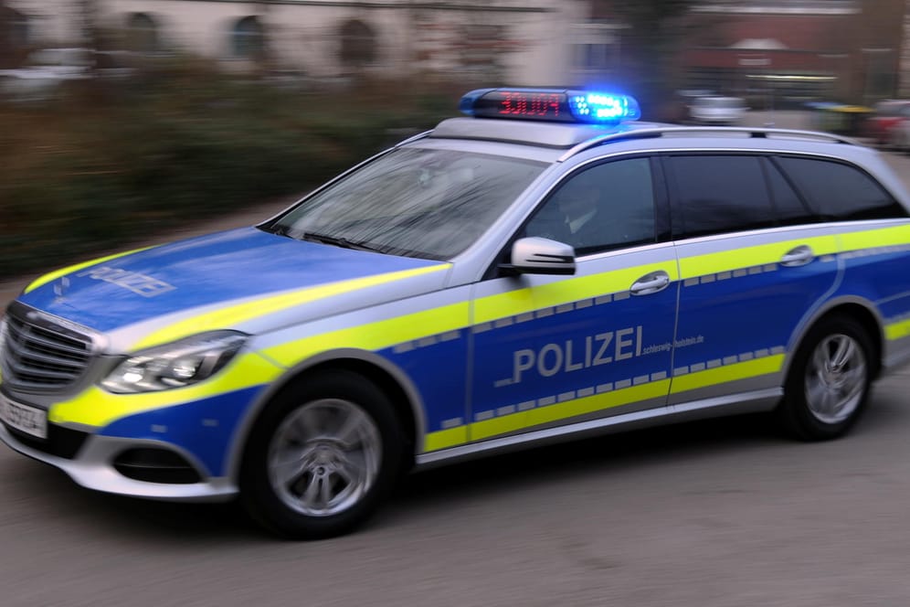Ein Streifenwagen vom Typ Mercedes E 250 CDI der Autobahnpolizei: Bei einer Verfolgungsfahrt sind zwei Polizisten verletzt worden.