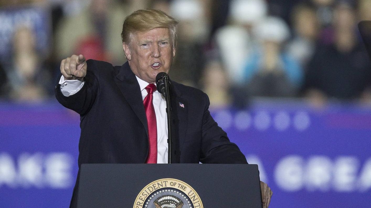 Donald Trump bei einem Auftritt am 28. April 2018: Er allein entscheidet, ob es für die EU zu Einfuhrzöllen auf Stahl und Aluminium kommt. Donald Trump bei einem Auftritt am 28. April 2018: Er allein entscheidet, ob es für die EU zu Einfuhrzöllen auf Stahl und Aluminium kommt.