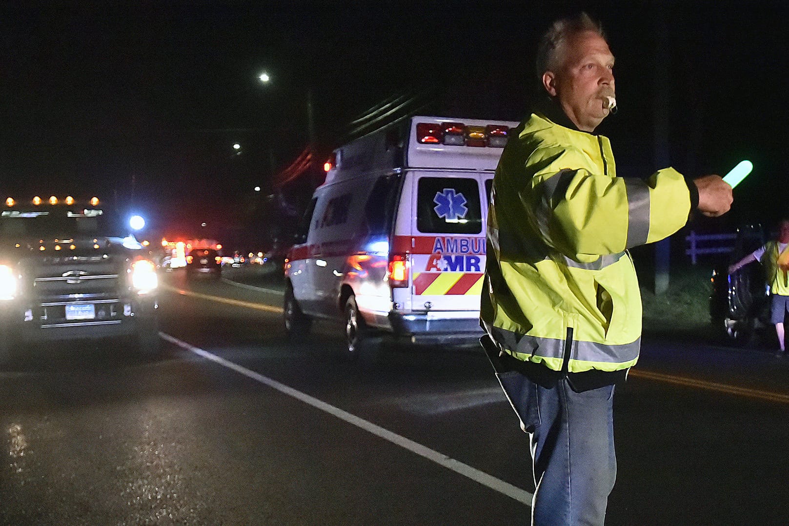 Einsatzpersonal in Connecticut: Ein Mann nahm seine Frau als Geisel.