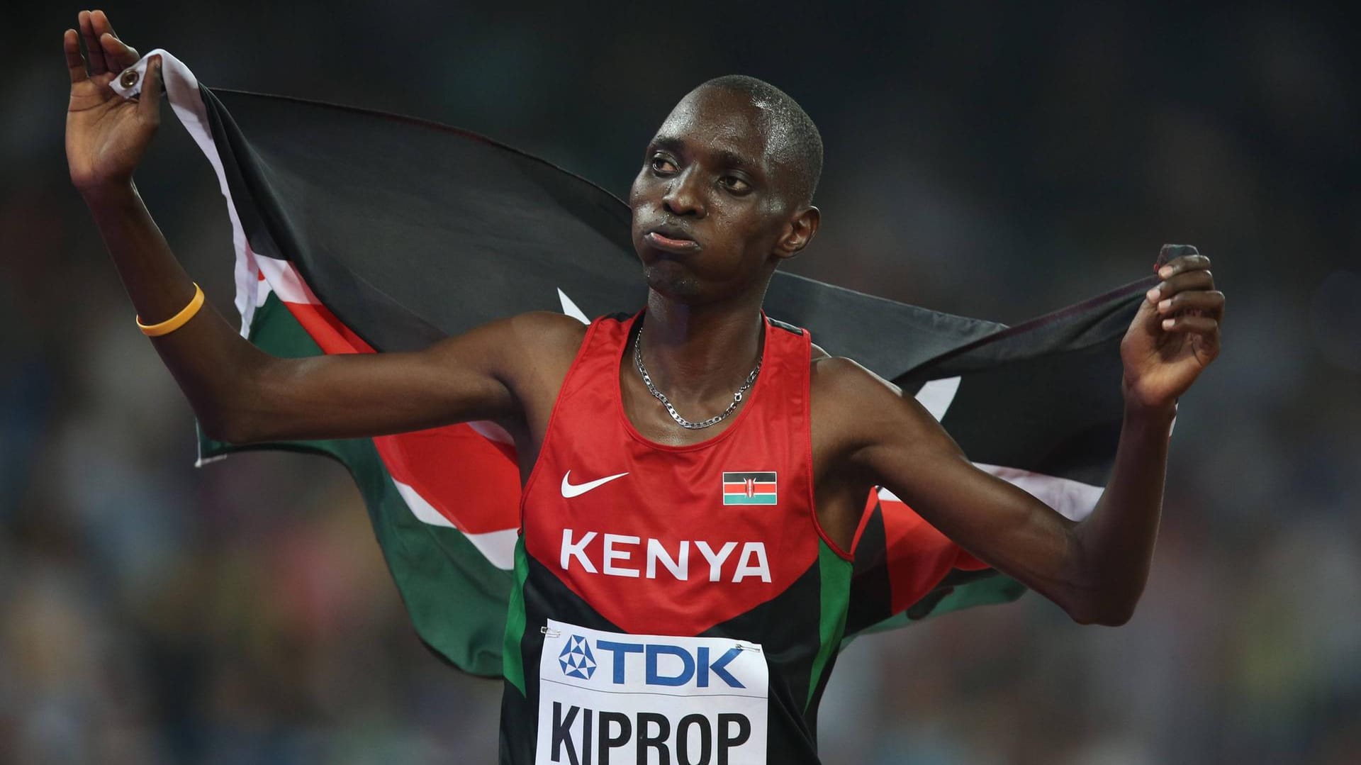 Asbel Kiprop bei seinem Weltmeistertitel 2015.