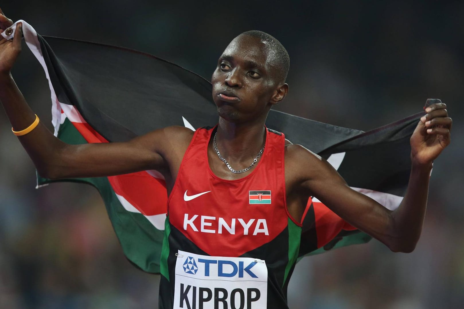 Asbel Kiprop bei seinem Weltmeistertitel 2015.