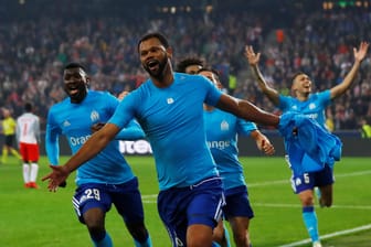 RB Salzburg - Olympique Marseille: Marseilles Rolando feiert sein Tor, das seine Mannschaft ins Finale bringt.