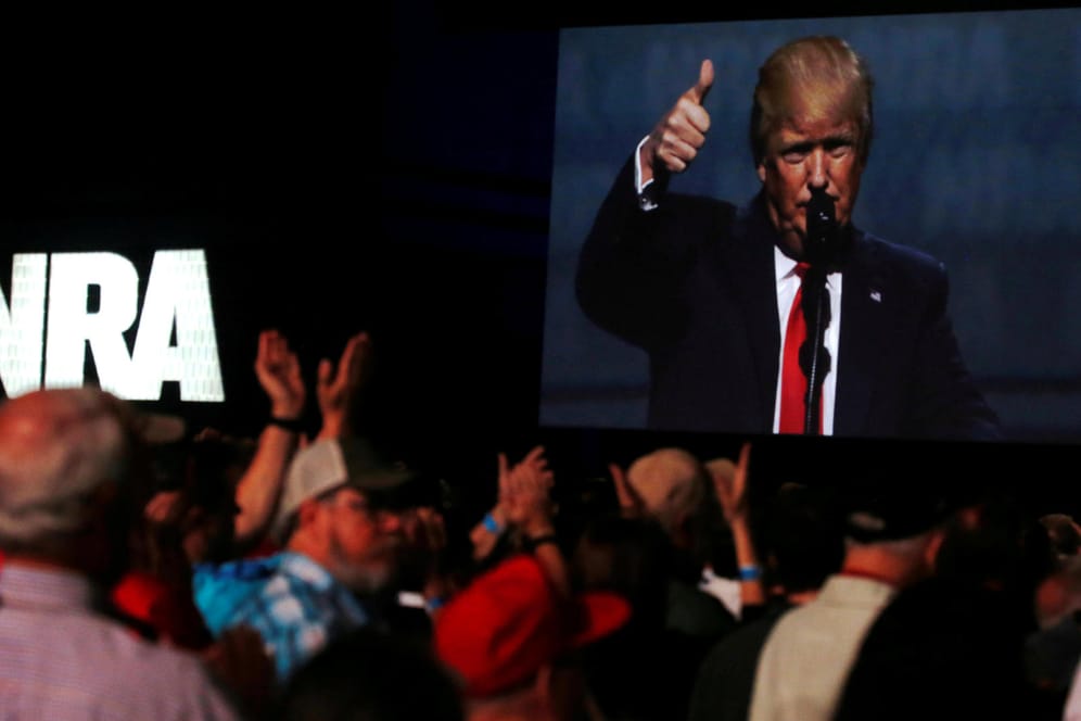 Donald Trump beim NRA-Auftritt vor einem Jahr: "Ich werde Euch nie enttäuschen"