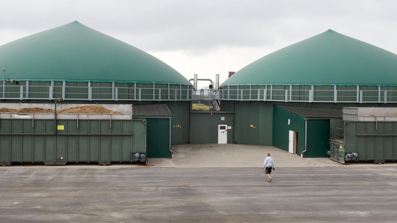 Eine Biogasanlage in Thüringen (Symbolbild): Das Unglück in Nordrhein-Westfalen geschah beim Abladen von Biomüll.
