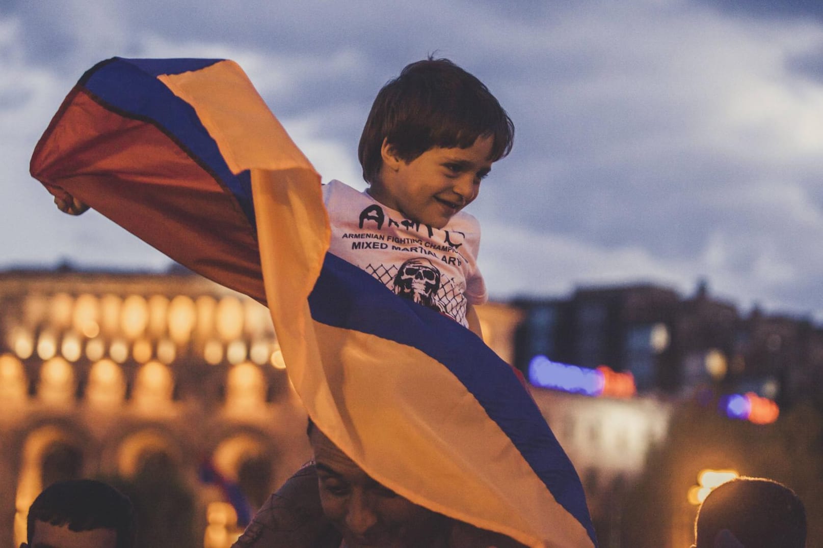 Proteste in Armenien: Auch die Kleinsten sind Teil der "samtenen Revolution".