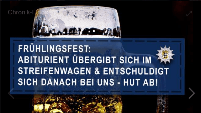 Bei Facebook berichtet die Stuttgarter Polizei über den reuigen Abiturienten. Bei Facebook berichtet die Stuttgarter Polizei über den reuigen Abiturienten.