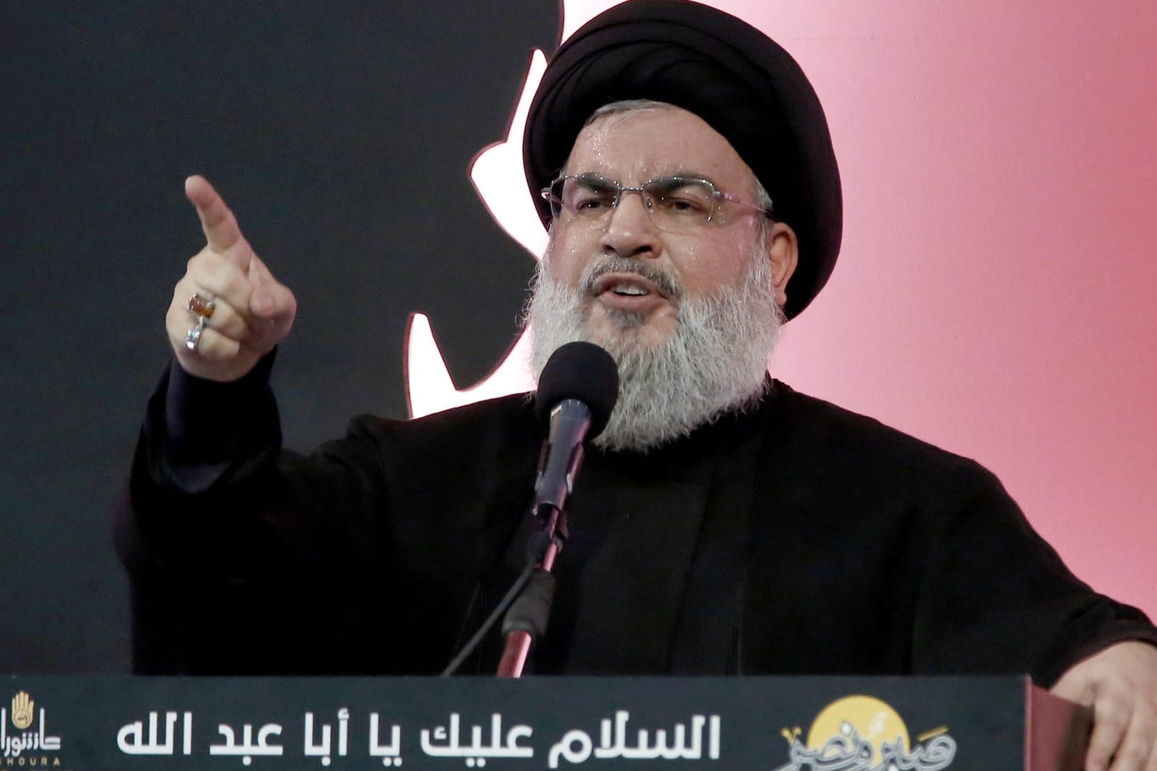Hassan Nasrallah bei einer Rede im Libanon (Archivfoto): Der Hisbollah-Chef spricht von einem "großen Sieg".