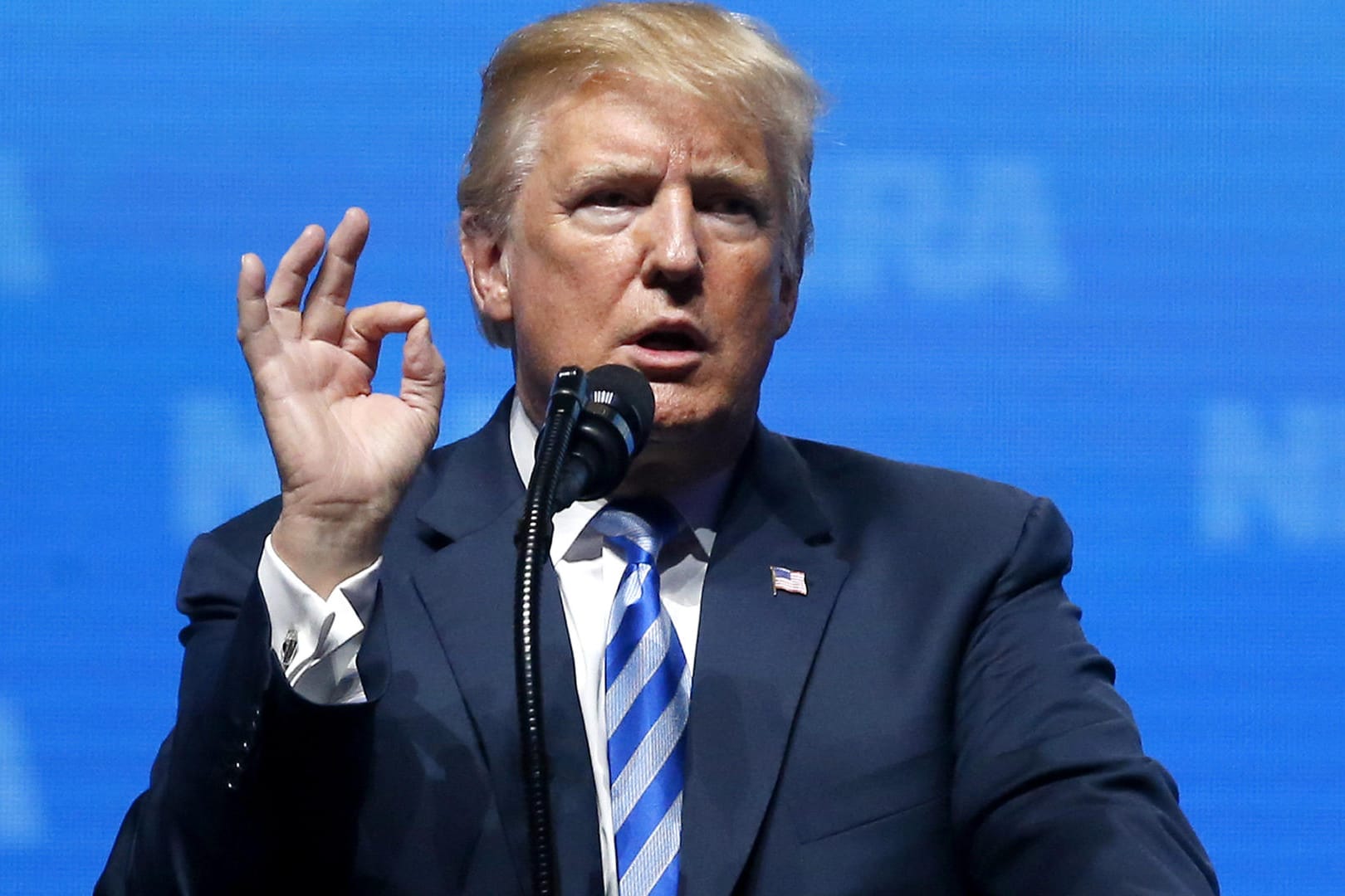 Donald Trump bei einer Rede: Der britische Außenminister Boris Johnson hält den US-Präsidenten für "nobelpreiswürdig".