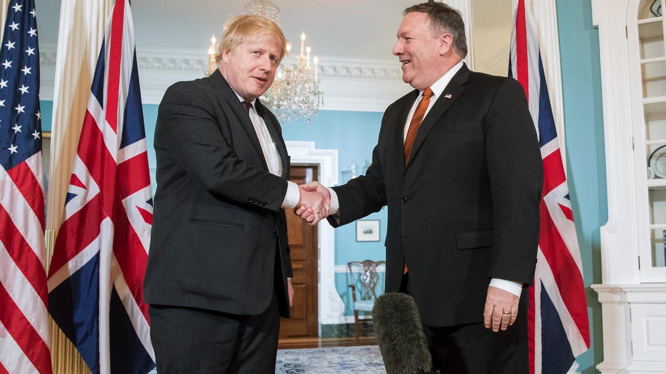 US-Außenminister Mike Pompeo (rechts) mit seinem britischen Amtskollegen Boris Johnson in Washington.
