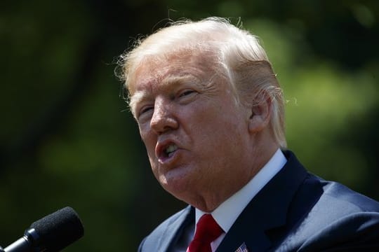 Donald Trump vergangene Woche bei einer Pressekonferenz in Washington.