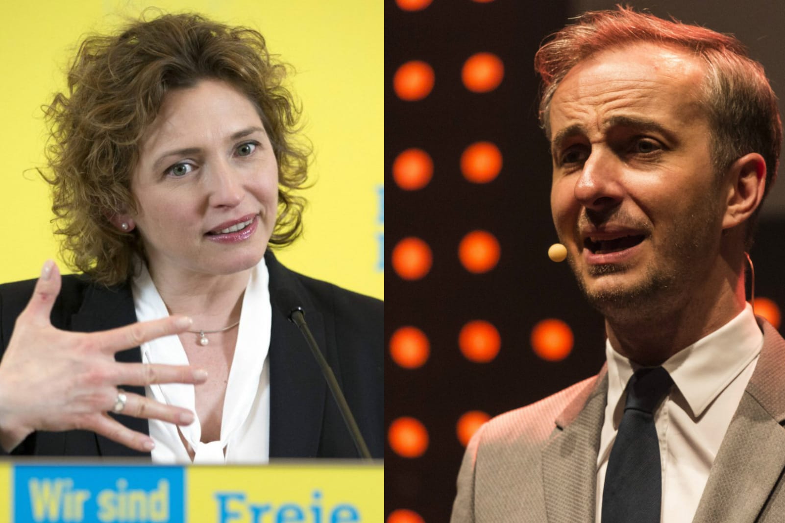 Nicola Beer und Jan Böhmermann: Die FDP-Generalsekretärin kritisiert eine Aktion des Satirikers scharf.