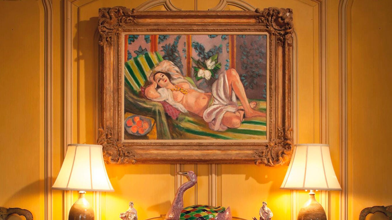 Henri Matisses "Odalisque couchée aux magnolias" ist ein Kunstwerk der riesigen Sammlung des US-Milliardärs David Rockefeller. Henri Matisses "Odalisque couchée aux magnolias" ist ein Kunstwerk der riesigen Sammlung des US-Milliardärs David Rockefeller.