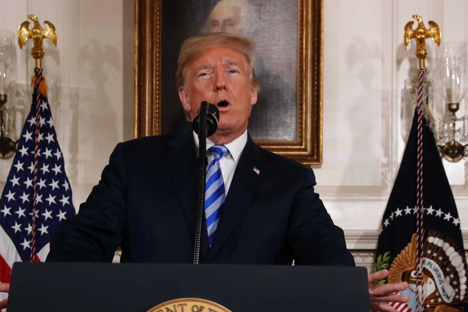 US-Präsident Donald Trump: Atomabkommen erlaubte Iran, weiter Uran anzureichern.