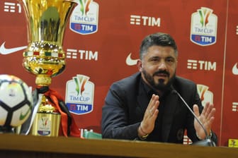Gennaro Gattuso bei der Pressekonferenz, bei der er von der Schnecke erzählte.
