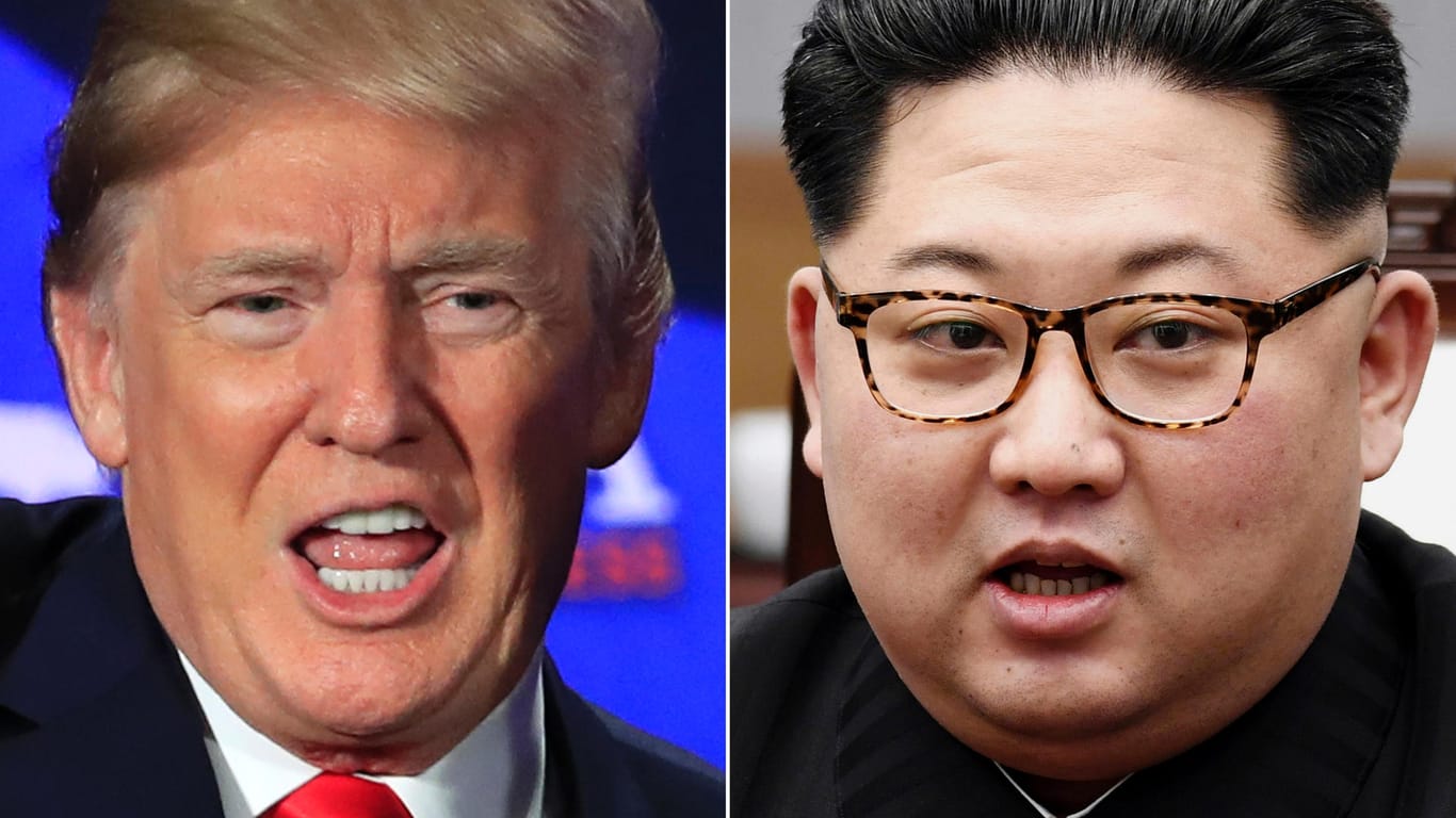 US-Präsident Donald Trump (links) und Nordkoreas Machthaber Kim Jong Un: Vor dem geplanten Treffen der beiden hat Nordkorea drei US-Bürger freigelassen.
