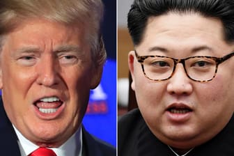 US-Präsident Donald Trump (links) und Nordkoreas Machthaber Kim Jong Un: Vor dem geplanten Treffen der beiden hat Nordkorea drei US-Bürger freigelassen.