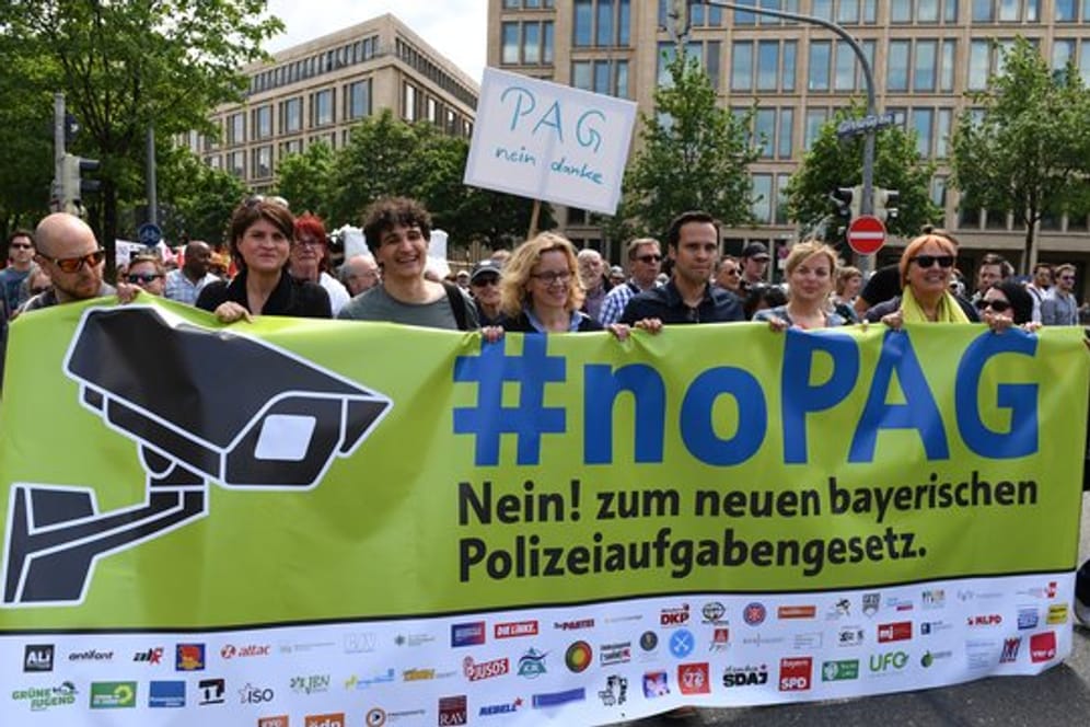 Protest gegen das geplante Polizeiaufgabengesetz in München.