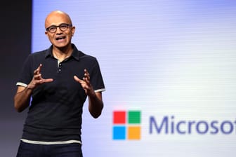 Satya Nadella, Vorstandsvorsitzender von Microsoft spricht auf der Entwicklerkonferenz "Build" von Microsoft: Das Unternehmen möchte sich für den Datenschutz der Nutzer einsetzen.