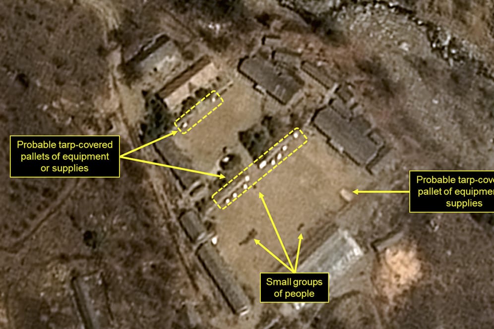 Ein Satellitenfoto vom Atomwaffen-Testgelände in Punggye-ri im Nordosten Nordkoreas: Pjöngjang will die Anlage vor den Augen internationaler Beobachter schließen. (Archivbild)