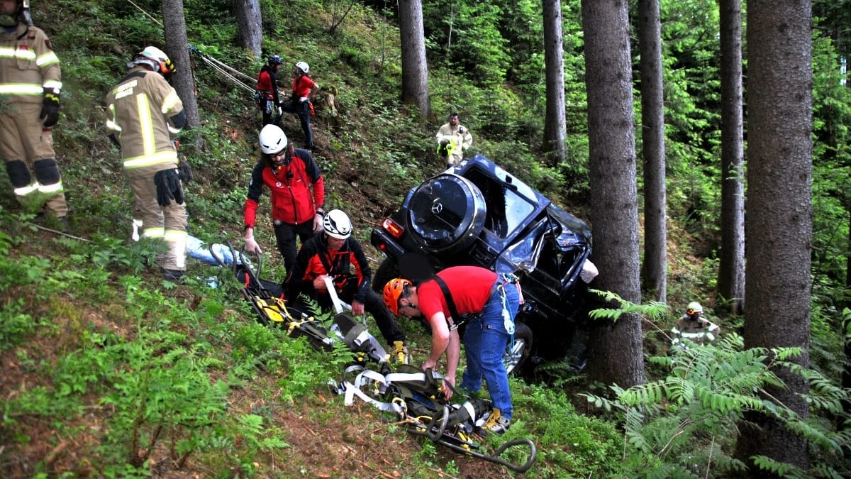 Drama in Tirol: Hubertus Stephan hat die Kontrolle über seinen Wagen verloren.