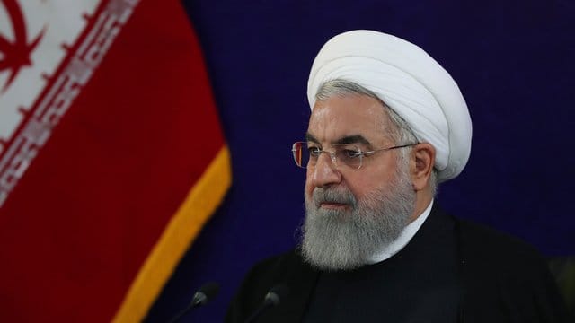 Irans Präsident Hassan Ruhani hatte für einen Verbleib seines Landes im Atomabkommen plädiert. Irans Präsident Hassan Ruhani hatte für einen Verbleib seines Landes im Atomabkommen plädiert.
