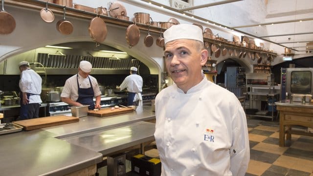 Mark Flanagan, Chefkoch des britischen Königshauses, in der Küche von Schloss Windsor. Mark Flanagan, Chefkoch des britischen Königshauses, in der Küche von Schloss Windsor.