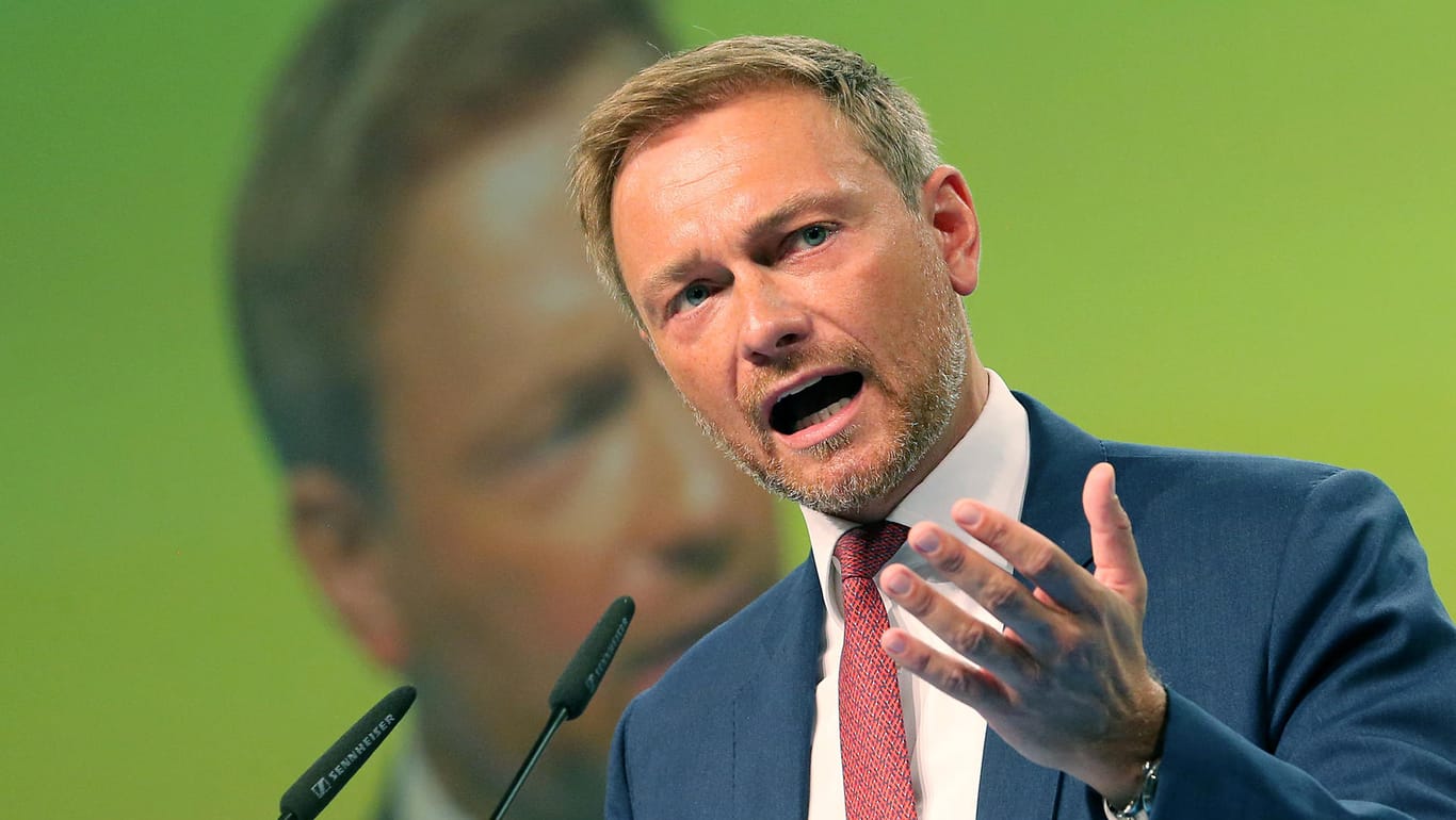 Christian Lindner auf dem FDP-Bundesparteitag in Berlin: Seine "Bäckerei-Äußerung" hat heftige Reaktionen ausgelöst.