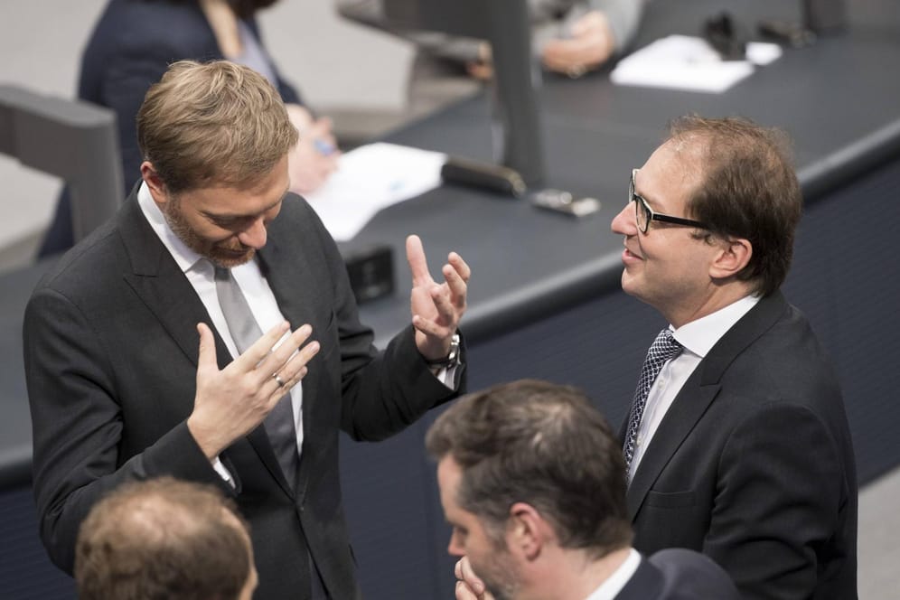 Christian Lindner und Alexander Dobrindt im Bundestag