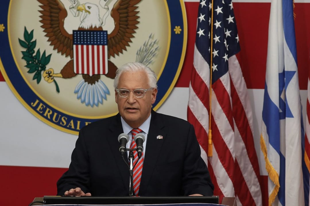 David Melech Friedman, US-Botschafter in Israel, eröffnet die neue Botschaft in Jerusalem.