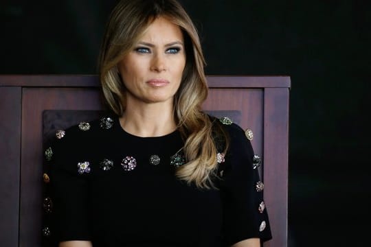 US-First-Lady Melania Trump verfolgt im Mai 2017 eine Rede ihres Mannes.