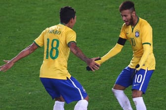 Für Brasilien in Russland dabei: Roberto Firmino (l.) und Neymar.