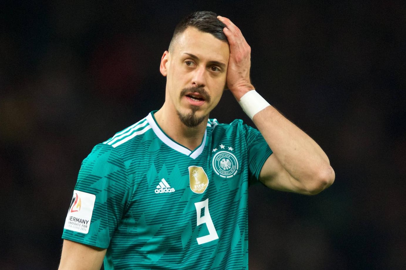 Sandro Wagner beim Testspiel gegen Brasilien im März: Offenbar verzichtet Bundestrainer Jogi Löw bei der WM auf den Bayern-Stürmer.