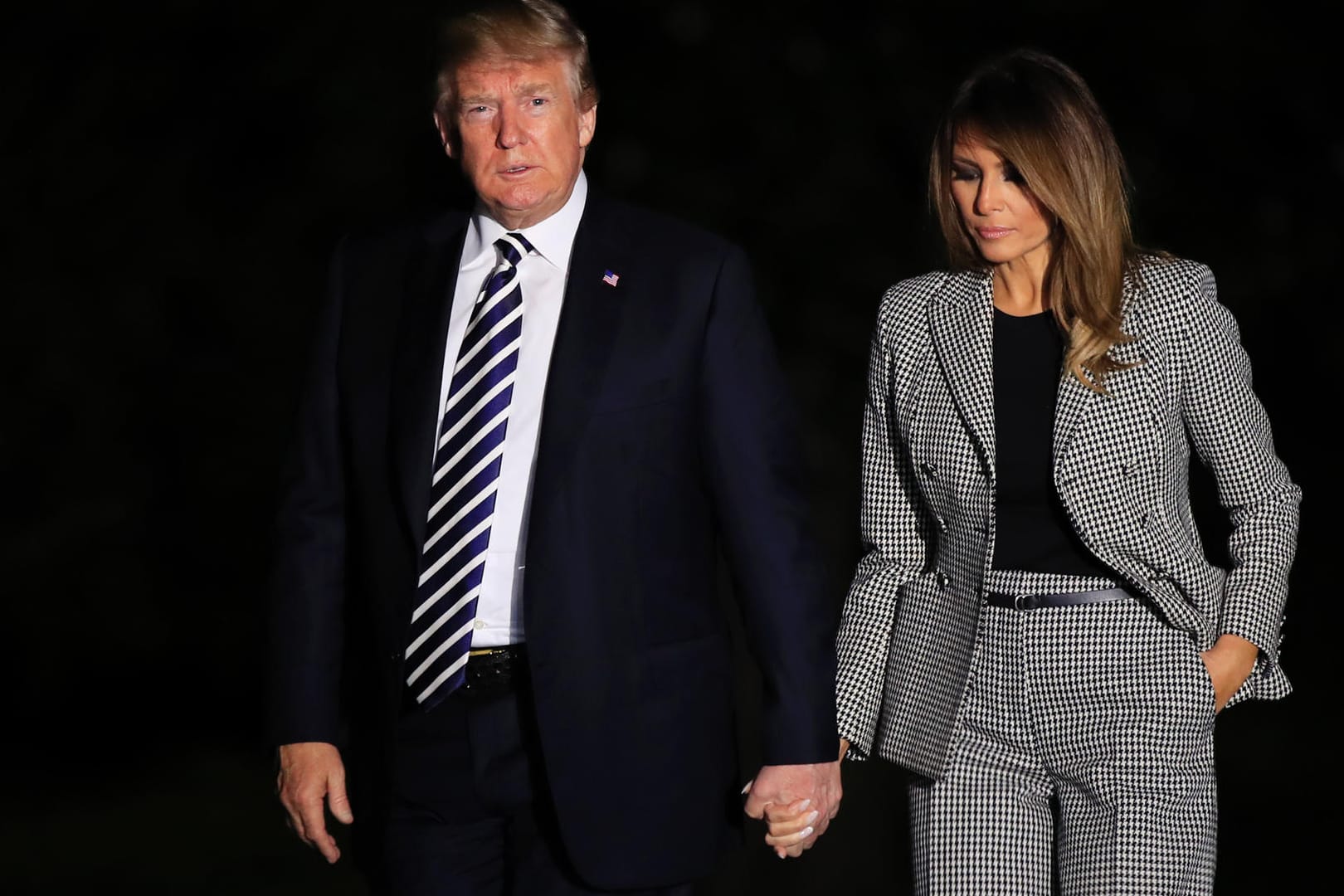 Präsident Donald Trump und First Lady Melania: Die Frau von Donald Trump liegt mit Nierenproblemen im Krankenhaus.