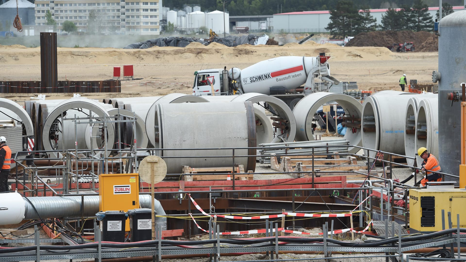 Baustelle für "Nord Stream 2" in Mecklenburg-Vorpommern: Viele EU-Staaten fürchten um ihre Sicherheit aufgrund des Projekts – trotzdem wird die deutsch-russische Pipeline gebaut.