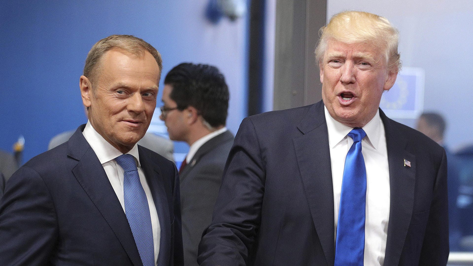 Donald Tusk und Donald Trump: Der EU-Ratschef hat den US-Präsidenten scharf angegrifffen.