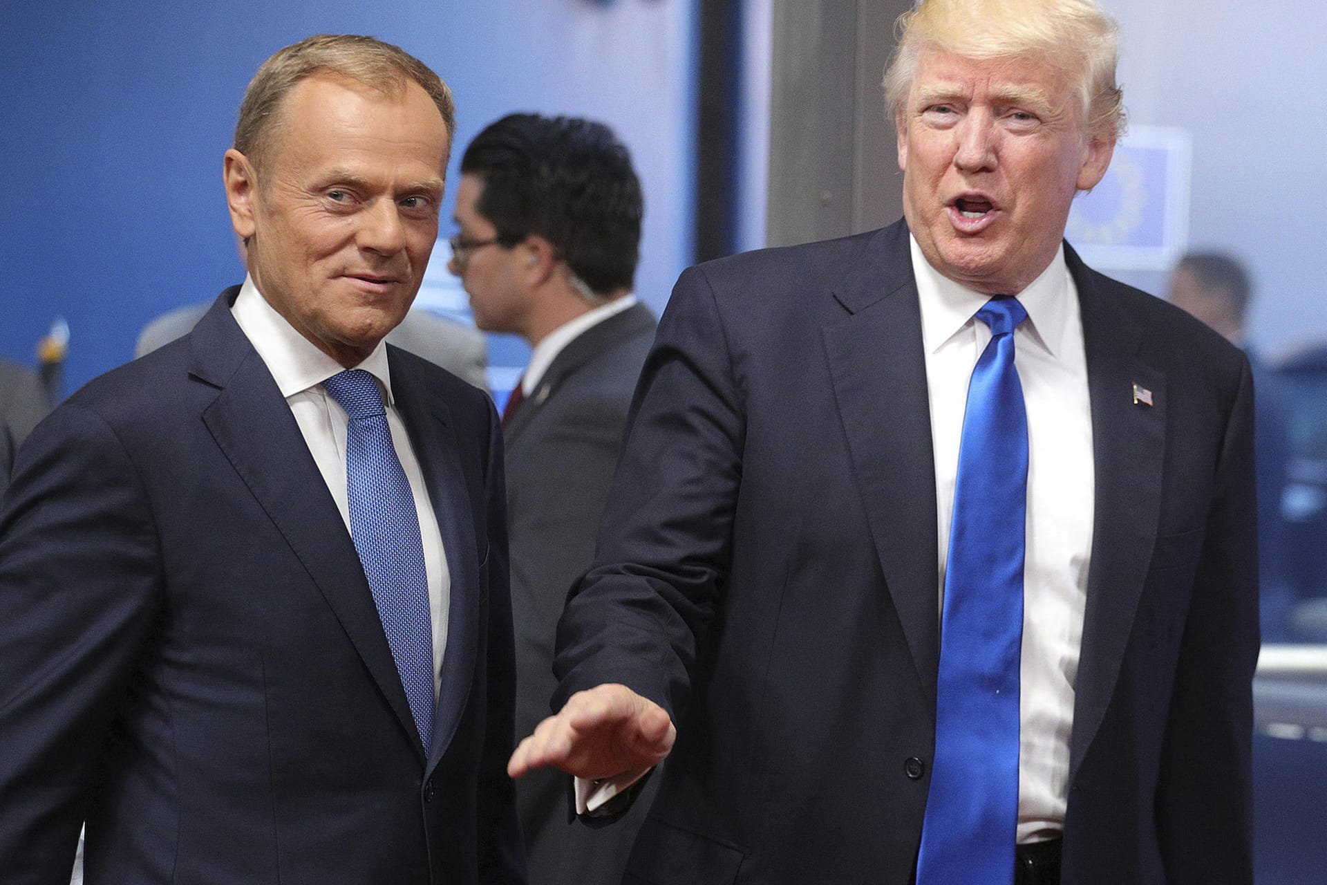 Donald Tusk und Donald Trump: Der EU-Ratschef hat den US-Präsidenten scharf angegrifffen.