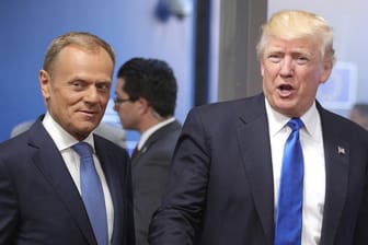 Donald Tusk und Donald Trump: Der EU-Ratschef hat den US-Präsidenten scharf angegrifffen.
