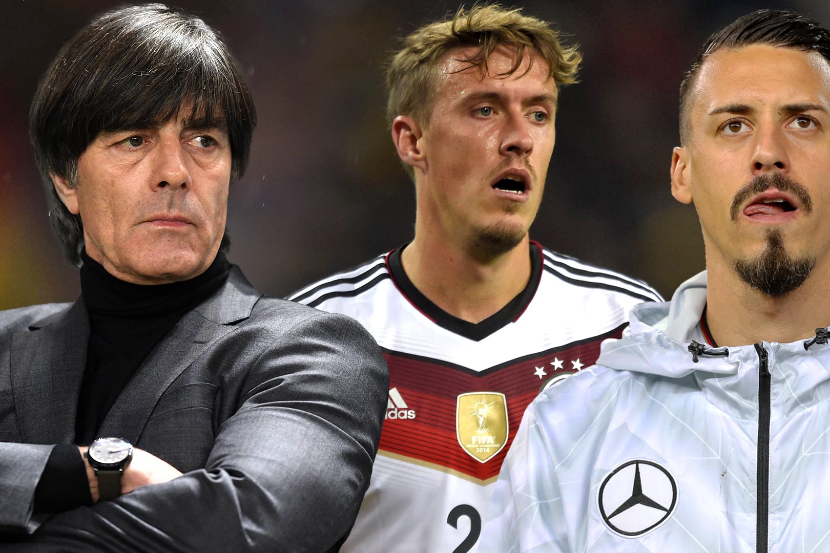 Kein Weg zurück: Max Kruse (m.) und Sandro Wagner (r.) werden das DFB-Trikot nicht mehr tragen.