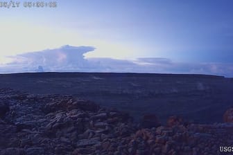 Aschewolke über dem Kilauea: Der Vulkan hat eine große Aschewolke ausgestoßen.