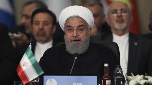Hassan Rouhani, Präsident des Iran, am Freitag beim OIC-Sondergipfel in Istanbul. Hassan Rouhani, Präsident des Iran, am Freitag beim OIC-Sondergipfel in Istanbul.