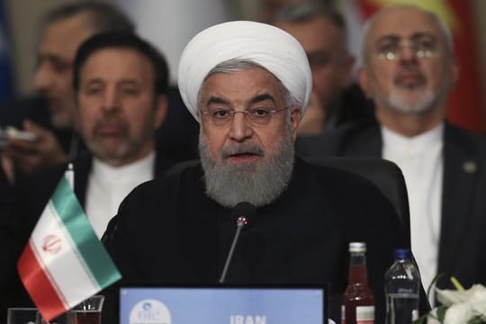 Hassan Rouhani, Präsident des Iran, am Freitag beim OIC-Sondergipfel in Istanbul.