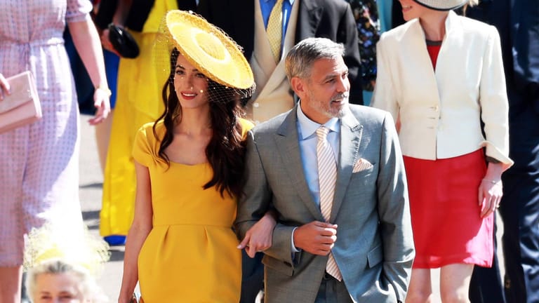 Hollywood gab sich die Ehre: Amal und George Clooney kamen zur Royal Wedding.