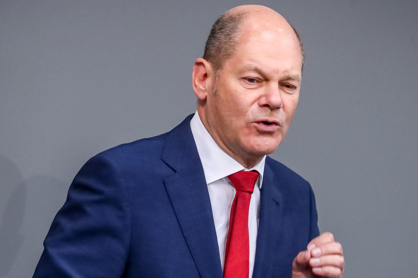 Bundesfinanzminister Olaf Scholz (SPD) im Bundestag: Er will den Etat der Bundeswehr nicht deutlich erhöhen.