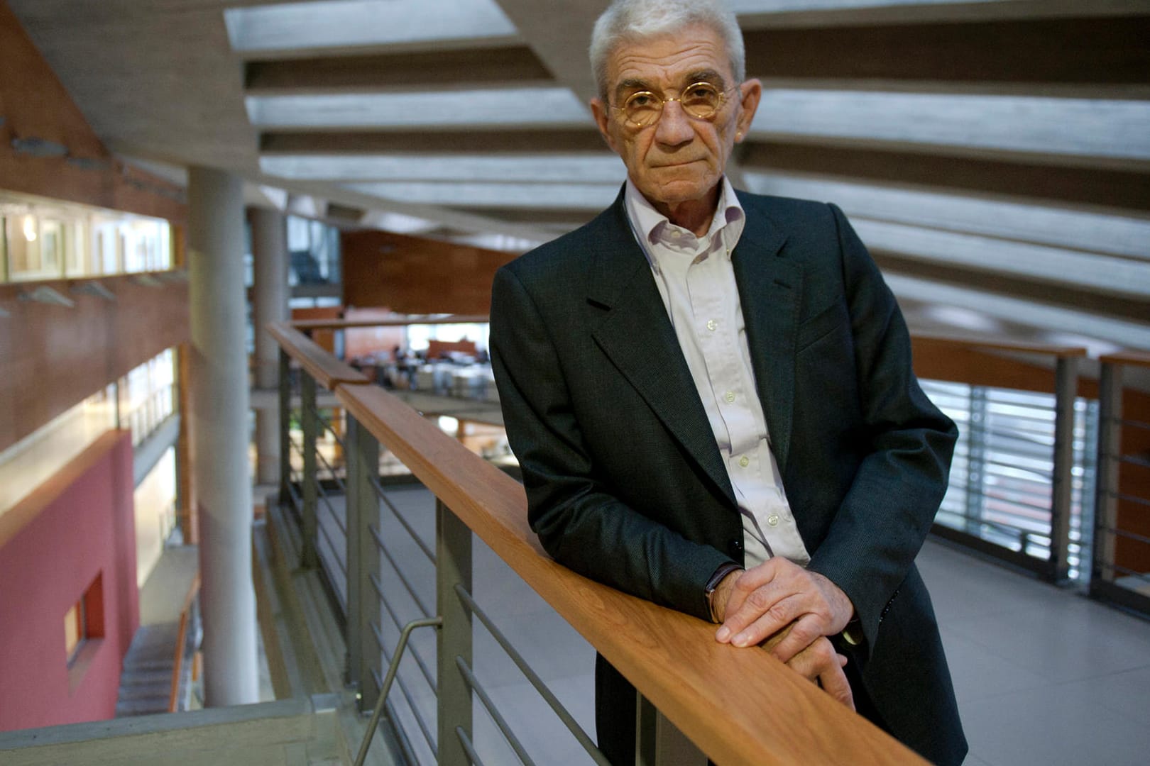 Mayor of Thessaloniki Boutaris poses after an interview inside a townhall in northern Greece