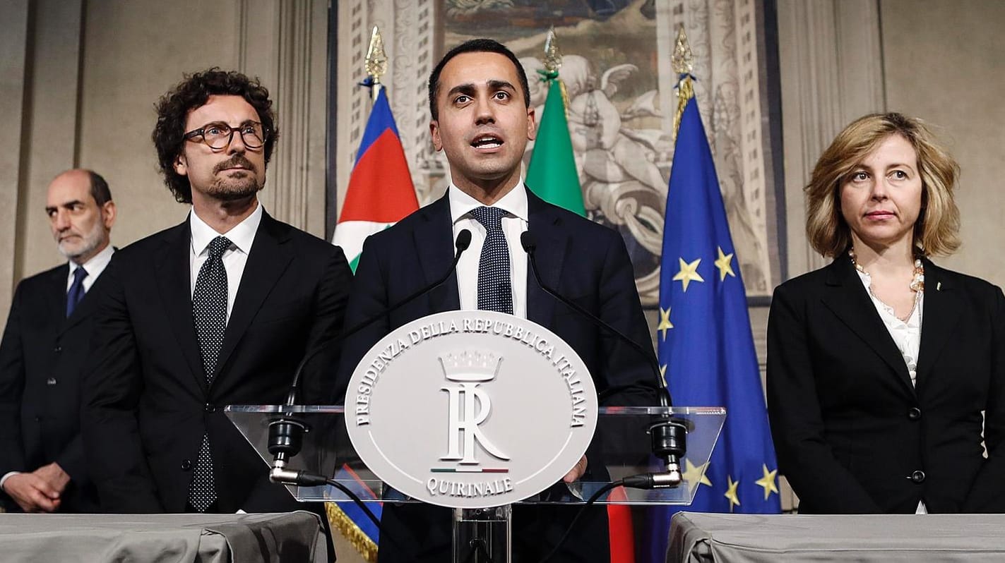 Der Vorsitzende der Fünf-Sterne-Bewegung, Luigi Di Maio: Gemeinsam mit der Lega will die Partei eine Regierung bilden. Der Vorsitzende der Fünf-Sterne-Bewegung, Luigi Di Maio: Gemeinsam mit der Lega will die Partei eine Regierung bilden.