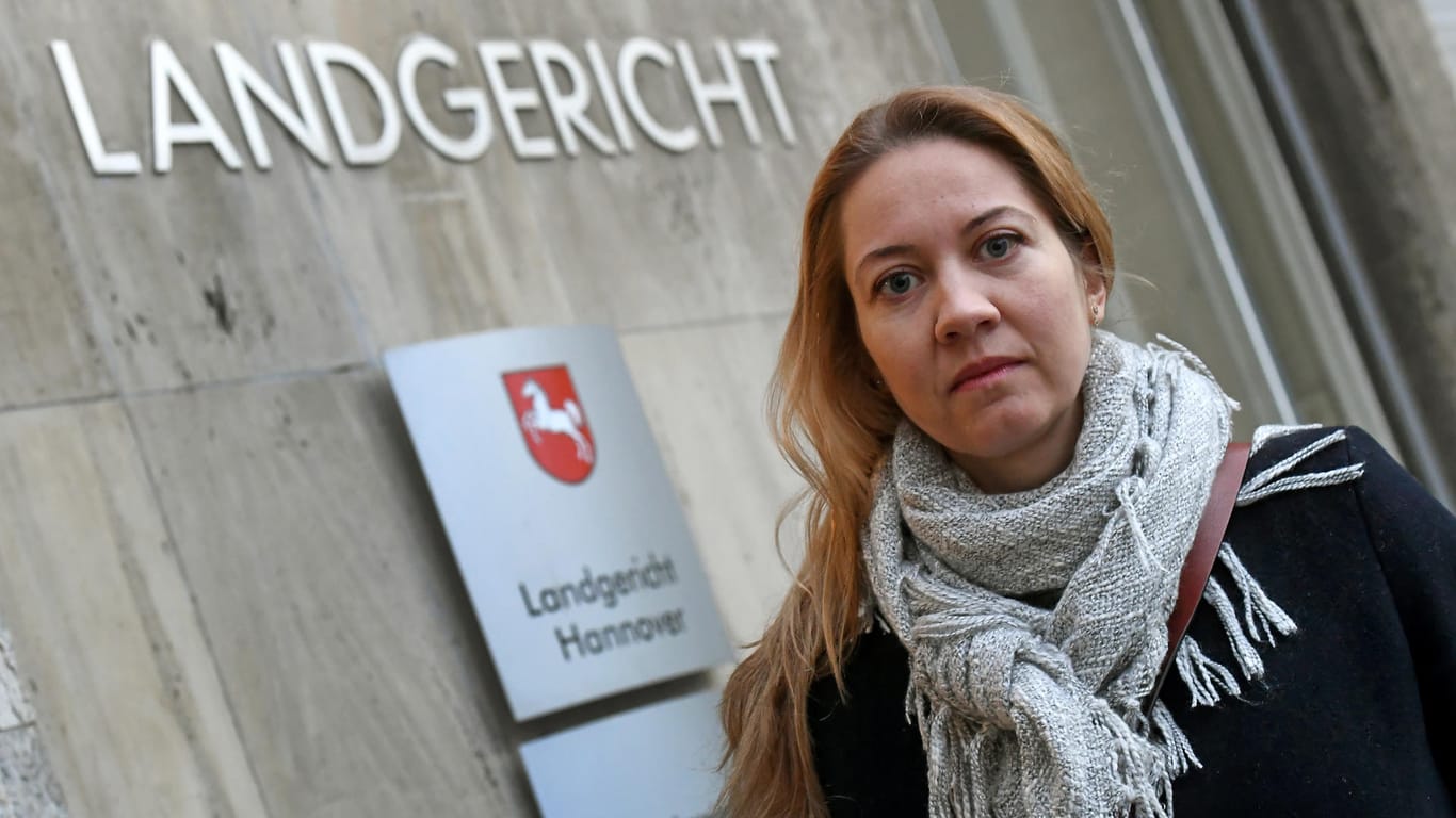 Die Mutter der zwei Mädchen, Katharina Schmidt, im Januar 2018 vor dem Landgericht Hannover