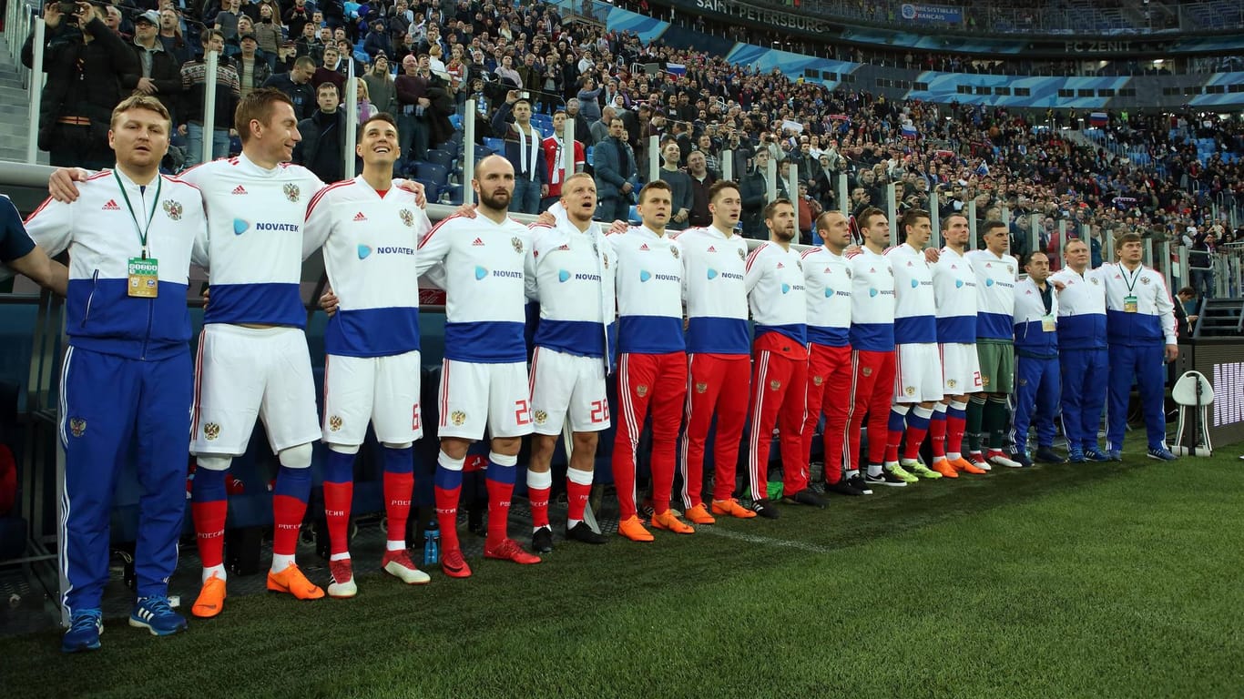 Die russische Nationalmannschaft trifft im WM-Eröffnungsspiel auf Saudi-Arabien.