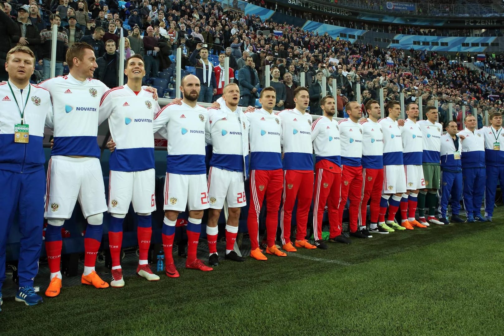 Die russische Nationalmannschaft trifft im WM-Eröffnungsspiel auf Saudi-Arabien.