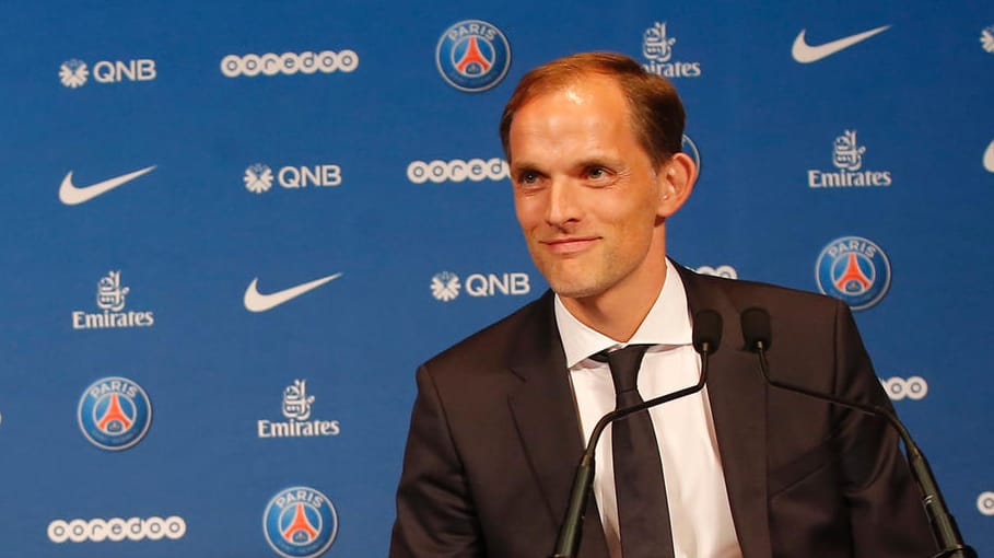 Thomas Tuchel auf der Pressekonferenz von PSG: Paris St. Germain hat heute den neuen Trainer offiziell vorgestellt.