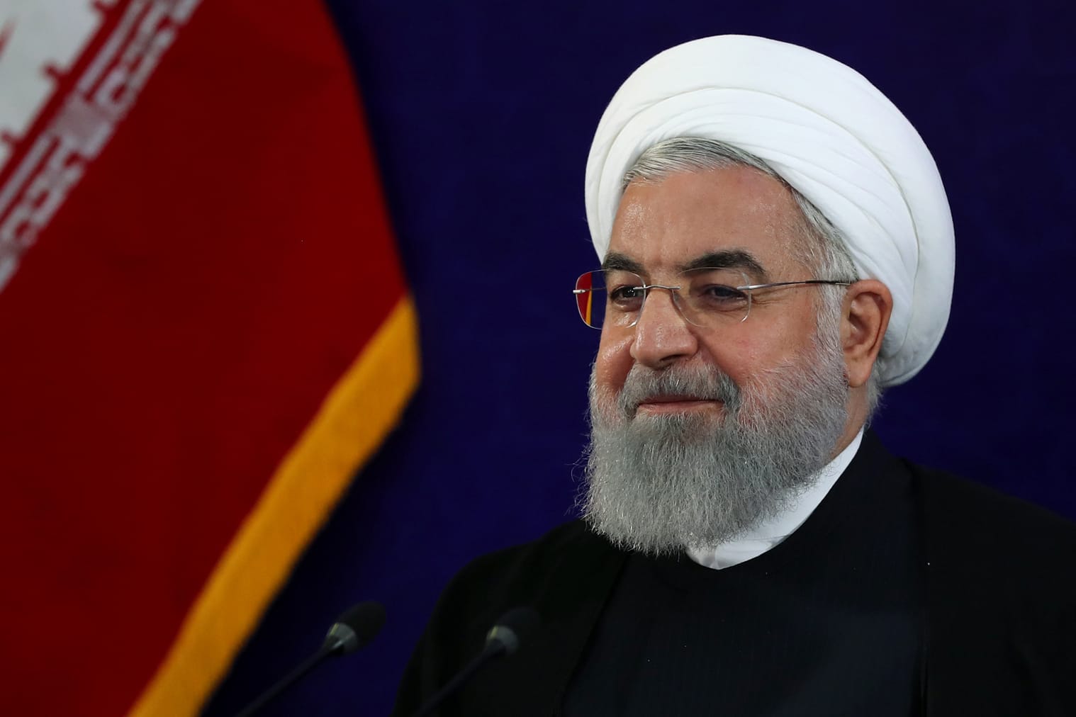 Hassan Ruhani auf einer Veranstaltung mit Experten der Ölindustrie: Der Präsident des Irans sagte, er könne US-Außenminister Mike Pompeo nicht ernstnehmen.